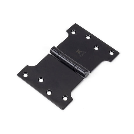 This is an image showing From The Anvil - Black 4" x 4" x 6" Parliament Hinge (pair) ss available from trade door handles, quick delivery and discounted prices