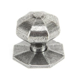 This is an image showing From The Anvil - Pewter Large Octagonal Mortice/Rim Knob Set available from trade door handles, quick delivery and discounted prices