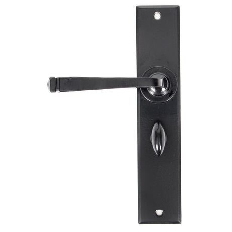 This is an image showing From The Anvil - Black Large Avon Lever Bathroom Set available from trade door handles, quick delivery and discounted prices