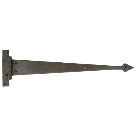 This is an image showing From The Anvil - Beeswax 18" Arrow Head T Hinge (pair) available from trade door handles, quick delivery and discounted prices