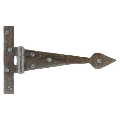 This is an image showing From The Anvil - Beeswax 6" Arrow Head T Hinge (pair) available from trade door handles, quick delivery and discounted prices