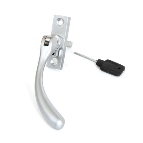 This is an image showing From The Anvil - Satin Chrome Slim Peardrop Espag - RH available from trade door handles, quick delivery and discounted prices