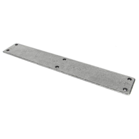This is an image showing From The Anvil - Pewter 400mm Plain Fingerplate available from trade door handles, quick delivery and discounted prices
