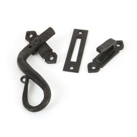 This is an image showing From The Anvil - Beeswax Locking Shepherd's Crook Fastener - LH available from trade door handles, quick delivery and discounted prices