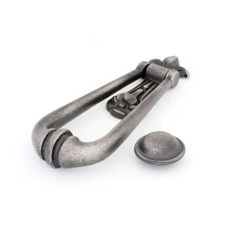 This is an image showing From The Anvil - Antique Pewter Loop Door Knocker available from trade door handles, quick delivery and discounted prices