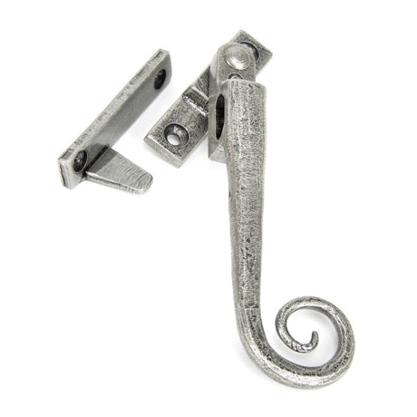 This is an image showing From The Anvil - Pewter Locking Night-Vent Monkeytail Fastener - RH available from trade door handles, quick delivery and discounted prices