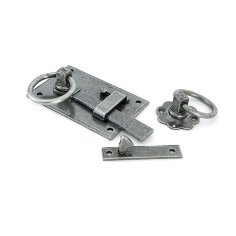 This is an image showing From The Anvil - Pewter Cottage Latch - LH available from trade door handles, quick delivery and discounted prices