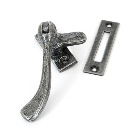 This is an image showing From The Anvil - Pewter Handmade Peardrop Fastener available from trade door handles, quick delivery and discounted prices