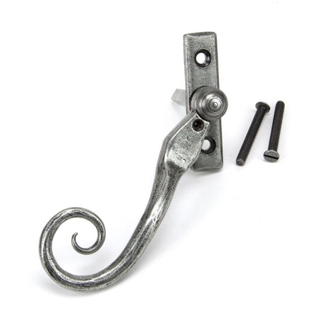 This is an image showing From The Anvil - Pewter 16mm Monkeytail Espag - LH available from trade door handles, quick delivery and discounted prices