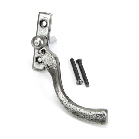 This is an image showing From The Anvil - Pewter 16mm Peardrop Espag - RH available from trade door handles, quick delivery and discounted prices