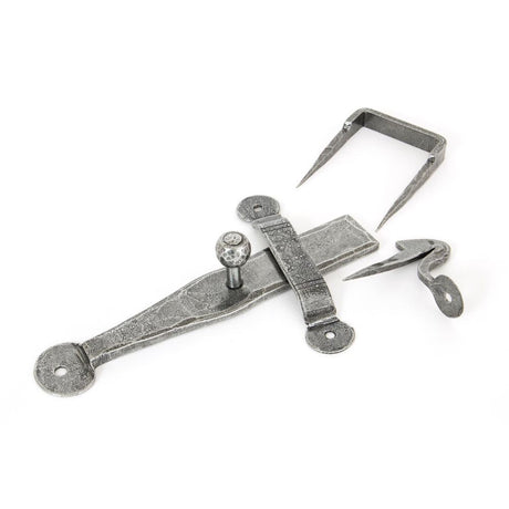 This is an image showing From The Anvil - Pewter Latch Set available from trade door handles, quick delivery and discounted prices