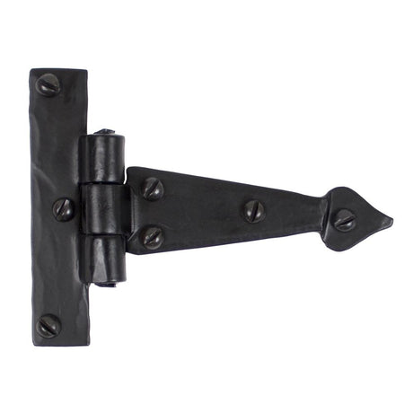 This is an image showing From The Anvil - Black 4" Arrow Head T Hinge (pair) available from trade door handles, quick delivery and discounted prices