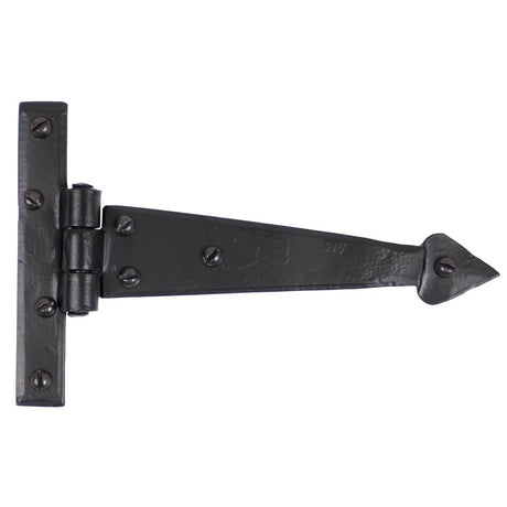 This is an image showing From The Anvil - Black 6" Arrow Head T Hinge (pair) available from trade door handles, quick delivery and discounted prices