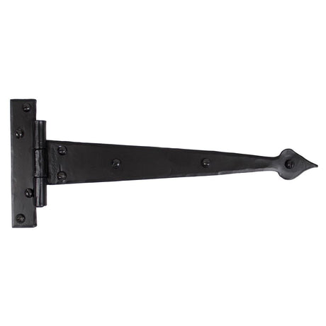 This is an image showing From The Anvil - Black 12" Arrow Head T Hinge (pair) available from trade door handles, quick delivery and discounted prices