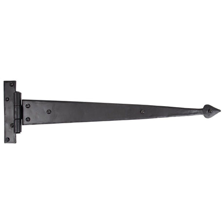 This is an image showing From The Anvil - Black 18" Arrow Head T Hinge (pair) available from trade door handles, quick delivery and discounted prices