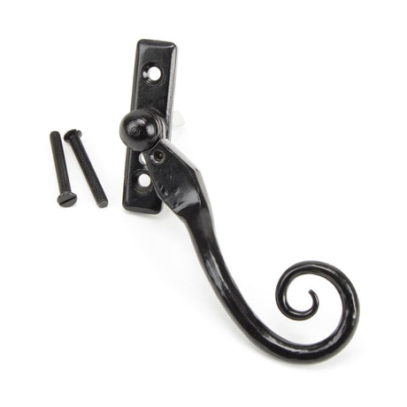 This is an image showing From The Anvil - Black 16mm Monkeytail Espag - RH available from trade door handles, quick delivery and discounted prices