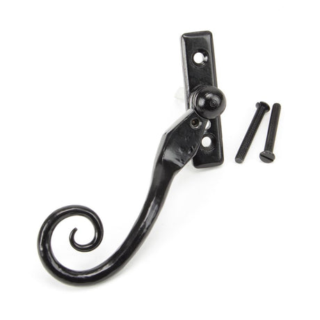 This is an image showing From The Anvil - Black 16mm Monkeytail Espag - LH available from trade door handles, quick delivery and discounted prices