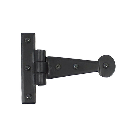 This is an image showing From The Anvil - Black 4" Penny End T Hinge (pair) available from trade door handles, quick delivery and discounted prices