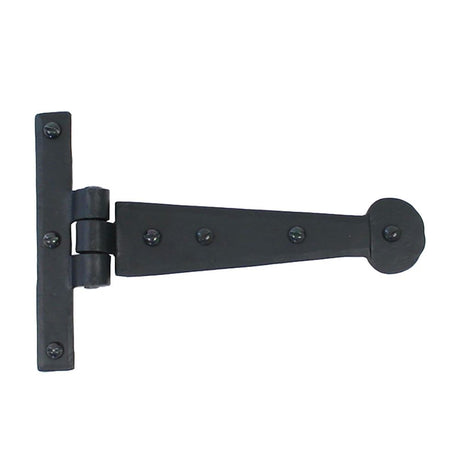 This is an image showing From The Anvil - Black 6" Penny End T Hinge (pair) available from trade door handles, quick delivery and discounted prices