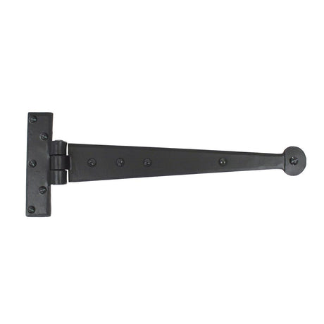 This is an image showing From The Anvil - Black 12" Penny End T Hinge (pair) available from trade door handles, quick delivery and discounted prices