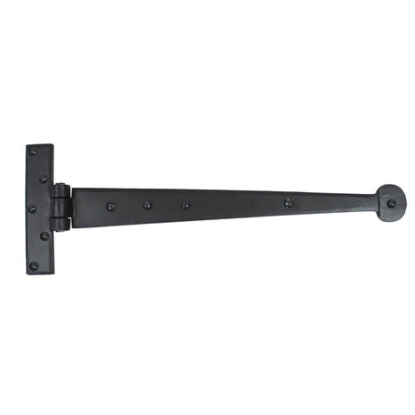 This is an image showing From The Anvil - Black 15" Penny End T Hinge (pair) available from trade door handles, quick delivery and discounted prices