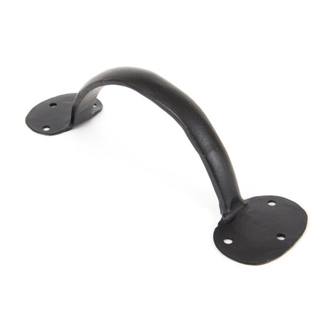 This is an image showing From The Anvil - Black 8" Bean D Handle available from trade door handles, quick delivery and discounted prices