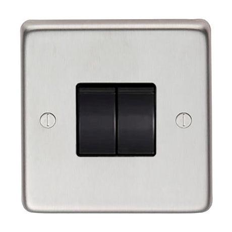 This is an image showing From The Anvil - SSS Double 10 Amp Switch available from trade door handles, quick delivery and discounted prices