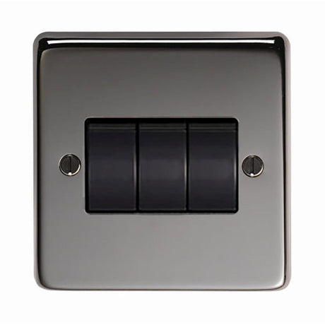 This is an image showing From The Anvil - BN Triple 10 Amp Switch available from trade door handles, quick delivery and discounted prices
