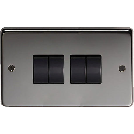 This is an image showing From The Anvil - BN Quad 10 Amp Switch available from trade door handles, quick delivery and discounted prices
