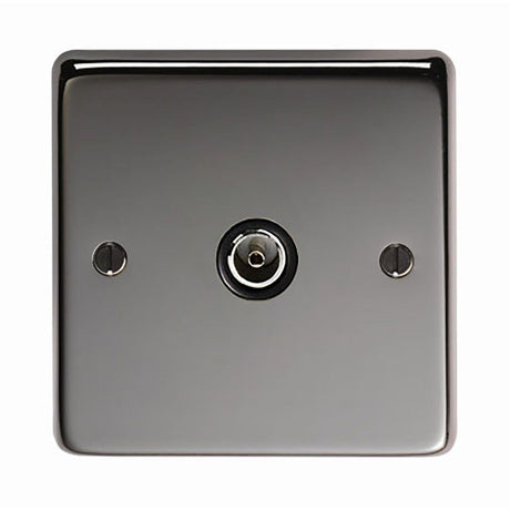This is an image showing From The Anvil - BN Single TV Socket available from trade door handles, quick delivery and discounted prices
