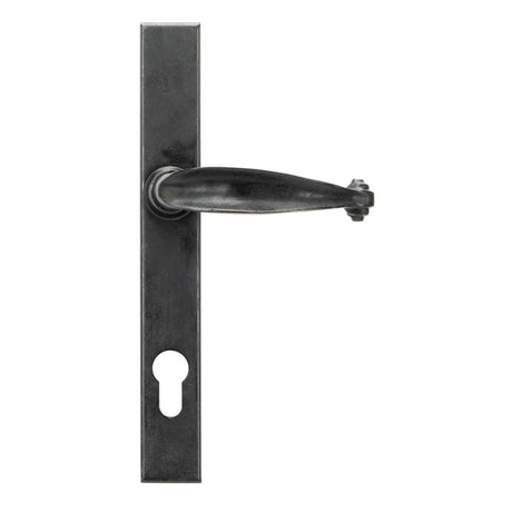 This is an image showing From The Anvil - External Beeswax Cottage Slimline Lever Espag. Lock Set available from trade door handles, quick delivery and discounted prices