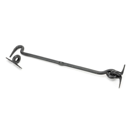 This is an image showing From The Anvil - External Beeswax 14" Forged Cabin Hook available from trade door handles, quick delivery and discounted prices