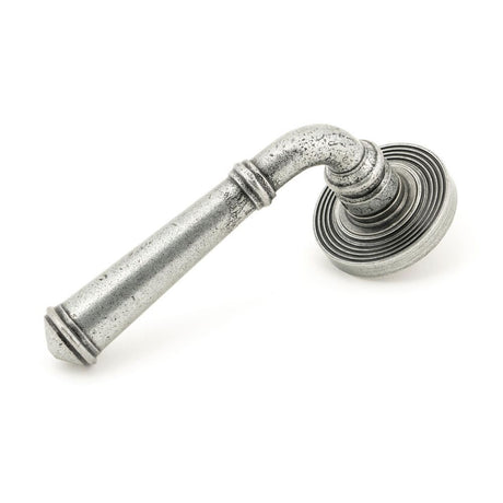 This is an image showing From The Anvil - Pewter Regency Lever on Rose Set (Beehive) available from trade door handles, quick delivery and discounted prices