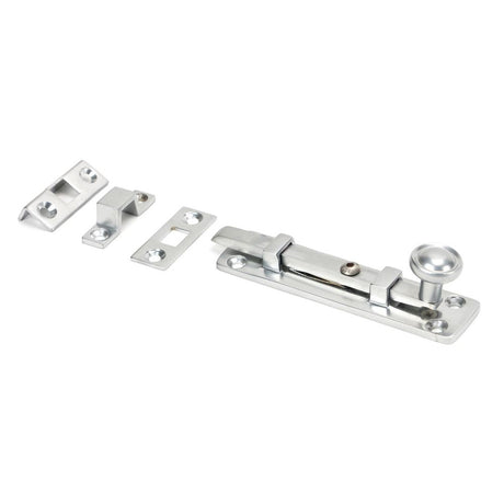This is an image showing From The Anvil - Satin Chrome 4" Universal Bolt available from trade door handles, quick delivery and discounted prices