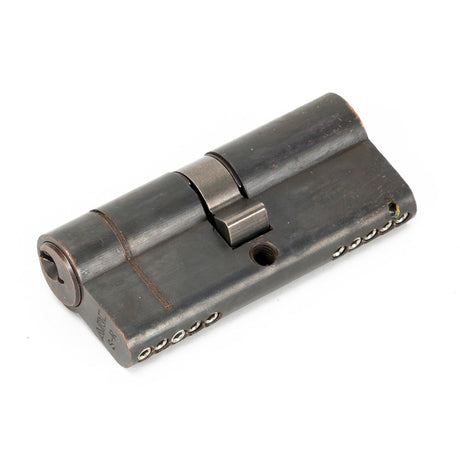 This is an image showing From The Anvil - Aged Bronze 35/35 5pin Euro Cylinder available from trade door handles, quick delivery and discounted prices