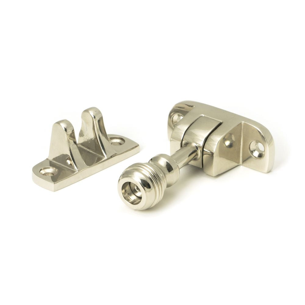 This is an image showing From The Anvil - Polished Nickel Prestbury Brighton Fastener (Radiused) available from trade door handles, quick delivery and discounted prices