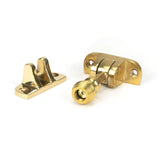 This is an image showing From The Anvil - Polished Brass Beehive Brighton Fastener (Radiused) available from trade door handles, quick delivery and discounted prices