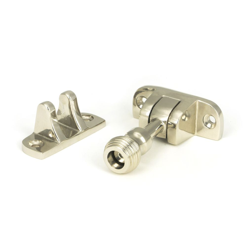 This is an image showing From The Anvil - Polished Nickel Beehive Brighton Fastener (Radiused) available from trade door handles, quick delivery and discounted prices