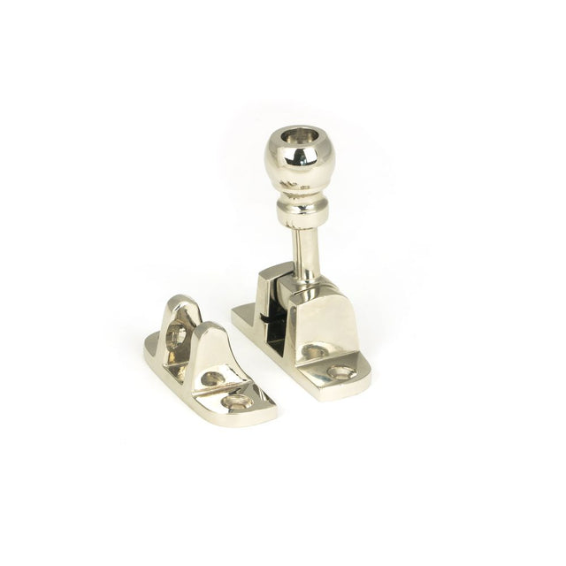 This is an image showing From The Anvil - Polished Nickel Mushroom Brighton Fastener (Radiused) available from trade door handles, quick delivery and discounted prices
