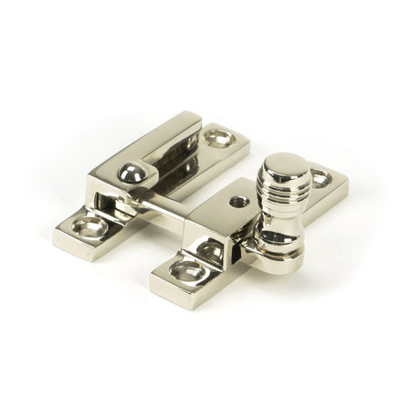 This is an image showing From The Anvil - Polished Nickel Prestbury Quadrant Fastener - Narrow available from trade door handles, quick delivery and discounted prices