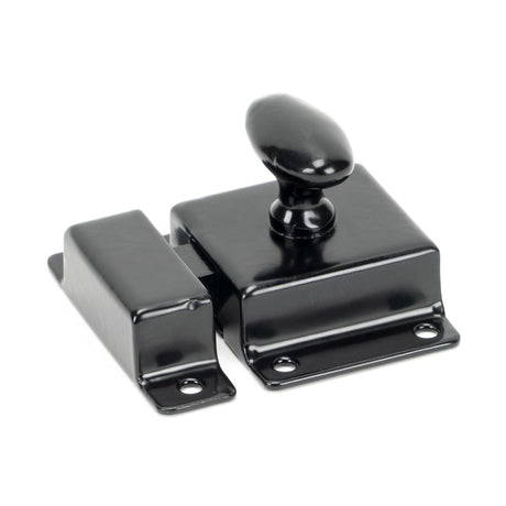This is an image showing From The Anvil - Black Cabinet Latch available from trade door handles, quick delivery and discounted prices