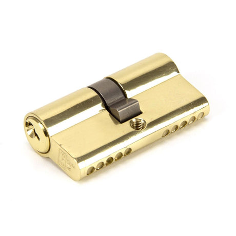 This is an image showing From The Anvil - Lacquered Brass 30/30 5pin Euro Cylinder KA available from trade door handles, quick delivery and discounted prices