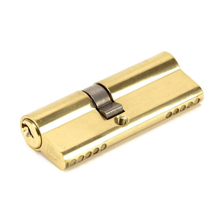 This is an image showing From The Anvil - Lacquered Brass 35/45 5pin Euro Cylinder KA available from trade door handles, quick delivery and discounted prices