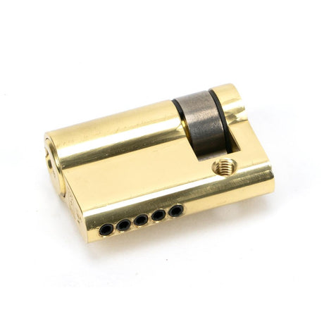 This is an image showing From The Anvil - Lacquered Brass 35/10 5pin Single Cylinder available from trade door handles, quick delivery and discounted prices