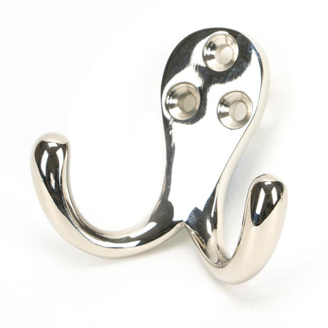 This is an image showing From The Anvil - Polished Nickel Celtic Double Robe Hook available from trade door handles, quick delivery and discounted prices