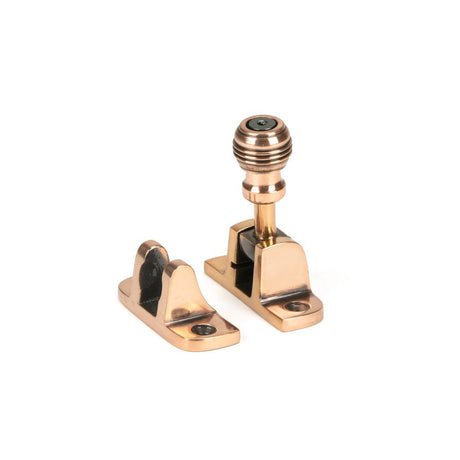 This is an image showing From The Anvil - Polished Bronze Prestbury Brighton Fastener (Radiused) available from trade door handles, quick delivery and discounted prices