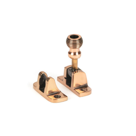 This is an image showing From The Anvil - Polished Bronze Beehive Brighton Fastener (Radiused) available from trade door handles, quick delivery and discounted prices