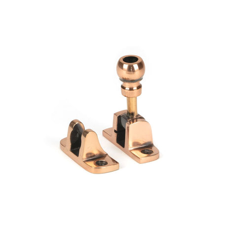 This is an image showing From The Anvil - Polished Bronze Mushroom Brighton Fastener (Radiused) available from trade door handles, quick delivery and discounted prices