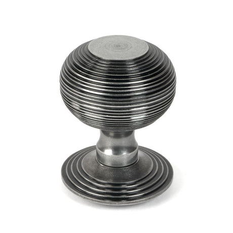 This is an image showing From The Anvil - Pewter Beehive Centre Door Knob available from trade door handles, quick delivery and discounted prices