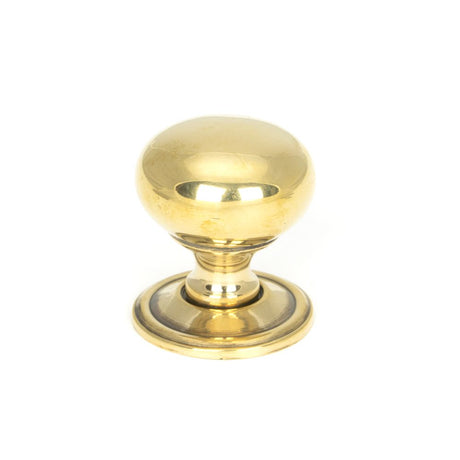 This is an image showing From The Anvil - Aged Brass Mushroom Cabinet Knob 32mm available from trade door handles, quick delivery and discounted prices